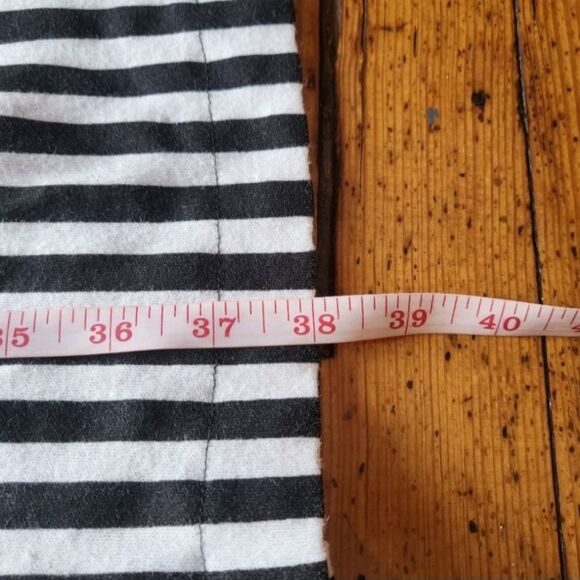 J.B. Wright Ltd. Petites Vintage Vertical Stripe Quarter Zip Midi Dress Size 7/8 - Picture 10 of 10